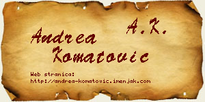 Andrea Komatović vizit kartica